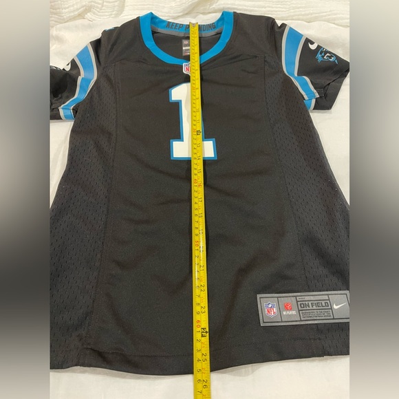 Nike Carolina Panthers Cam Newton Black Jersey Size Young Small NWOT - Picture 7 of 12